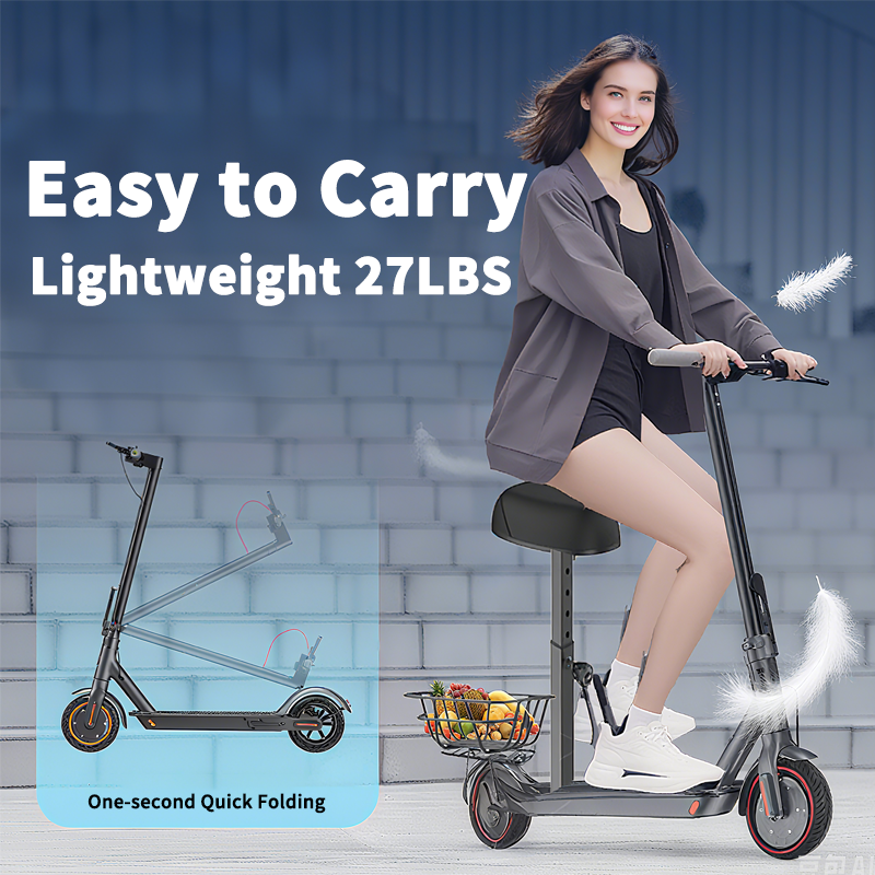 Electric Scooter for Adult,Free skateboard seat included